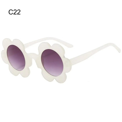 New Trendy Sunflower Sunglasses for Women Retro Round Flower Sun Glasses Fun Novel Disco/Festival/Party Shades for Adults