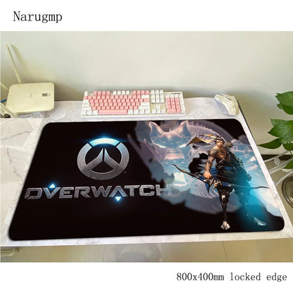 Alfombrilla de ratón gaming Overwatch 80x40cm, alfombrilla grande para ratón, regalo de Halloween, tapete gamer amplio para escritorio de ordenador, mousepad para notebook y PC