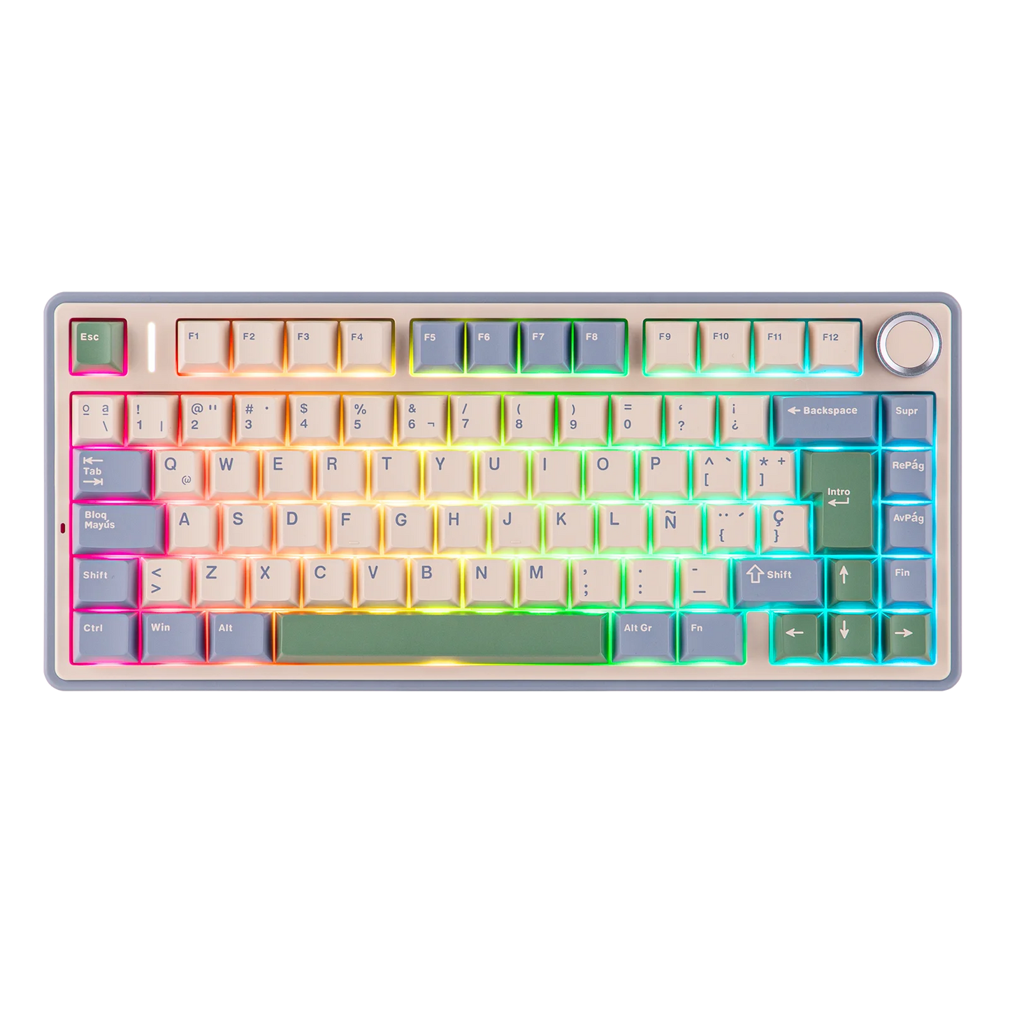 EPOMAKER AULA F75 ISO-ES 75% spagnola QWERTY Hot-Swap, tastiera meccanica da gaming cablata/Bluetooth/wireless 2.4GHz con montaggio gasket e retroilluminazione RGB