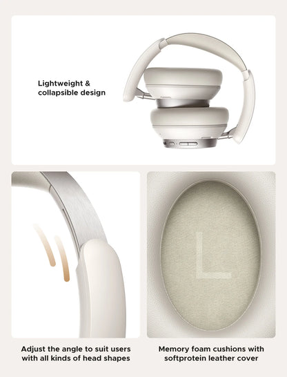 Auriculares inalámbricos UGREEN Studio Pro con ANC de 48dB – Auriculares circumaurales Bluetooth 6.0 Hi-Res LDAC con 120H de autonomía