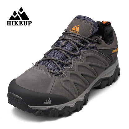 HIKEUP Scarpe da trekking in pelle di alta qualità, resistenti, da outdoor sportivo, da uomo, con lacci, per escursionismo, arrampicata e caccia