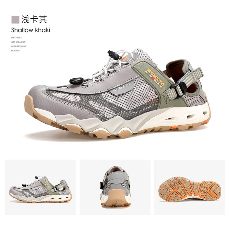 HUMTTO Scarpe da trekking outdoor e da guado da uomo, scarpe acquatiche in mesh traspirante ad asciugatura rapida, sneakers da acqua alla caviglia da donna antiscivolo