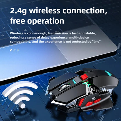 Nuovo mouse gaming wireless SC300 2.4G 2025 RGB 3200dpi, ricaricabile, silenzioso, meccanico, per e-sport, computer desktop e laptop