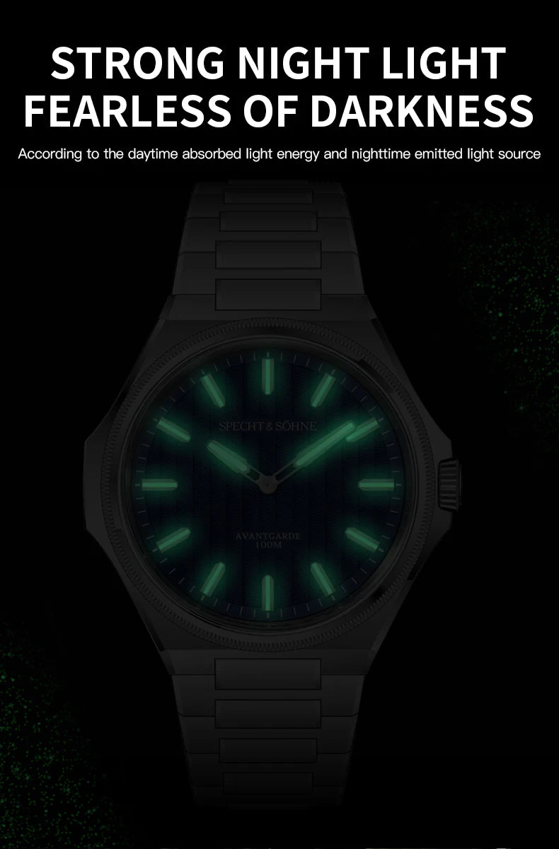 Dropshipping 2025 Hot Selling Products Wristwatches For Men Specht & Söhne Ultrathin Male Green Sports Watches 100M Waterproof