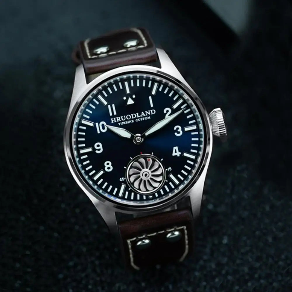 Reloj mecánico para hombre Hruodland 2025 nuevo, Seagull ST3620, piloto retro 43MM, luminiscencia Bgw-9, cristal de zafiro, turbina