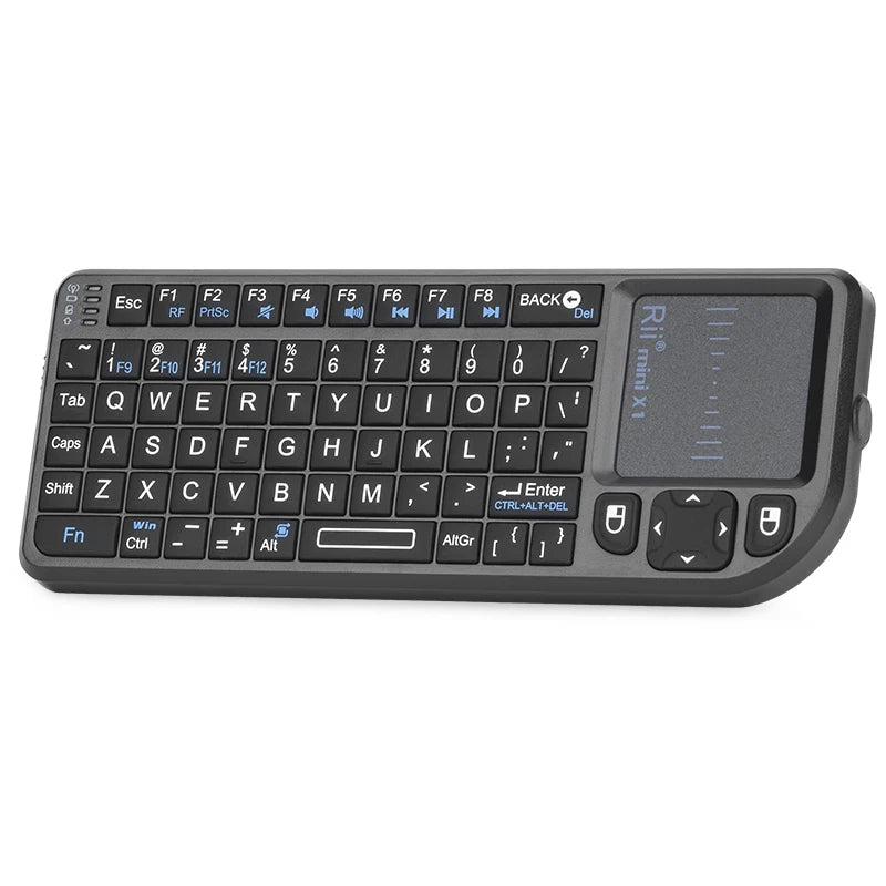 Tastiera wireless mini originale Rii X1 2.4GHz English/RU/ES/FR con TouchPad per Android TV Box/PC/Laptop