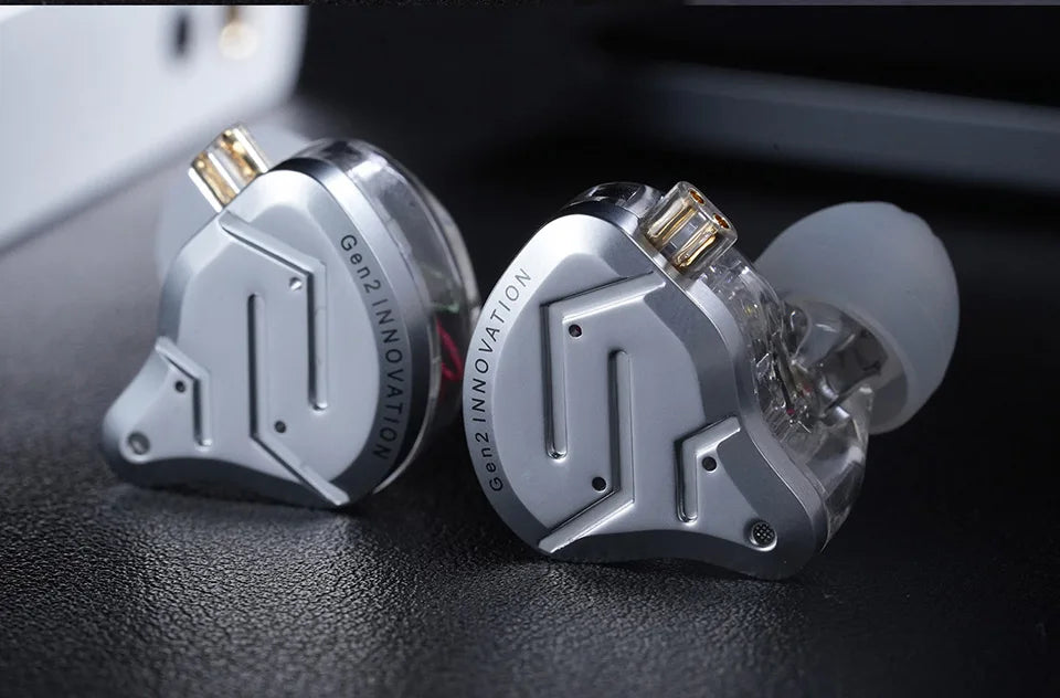 KZ ZSN Pro 2 Hybrid-In-Ear-Kopfhörer mit Kabel – 1BA+1DD HiFi-Bass, geräuschunterdrückende Ohrhörer mit Mikrofon