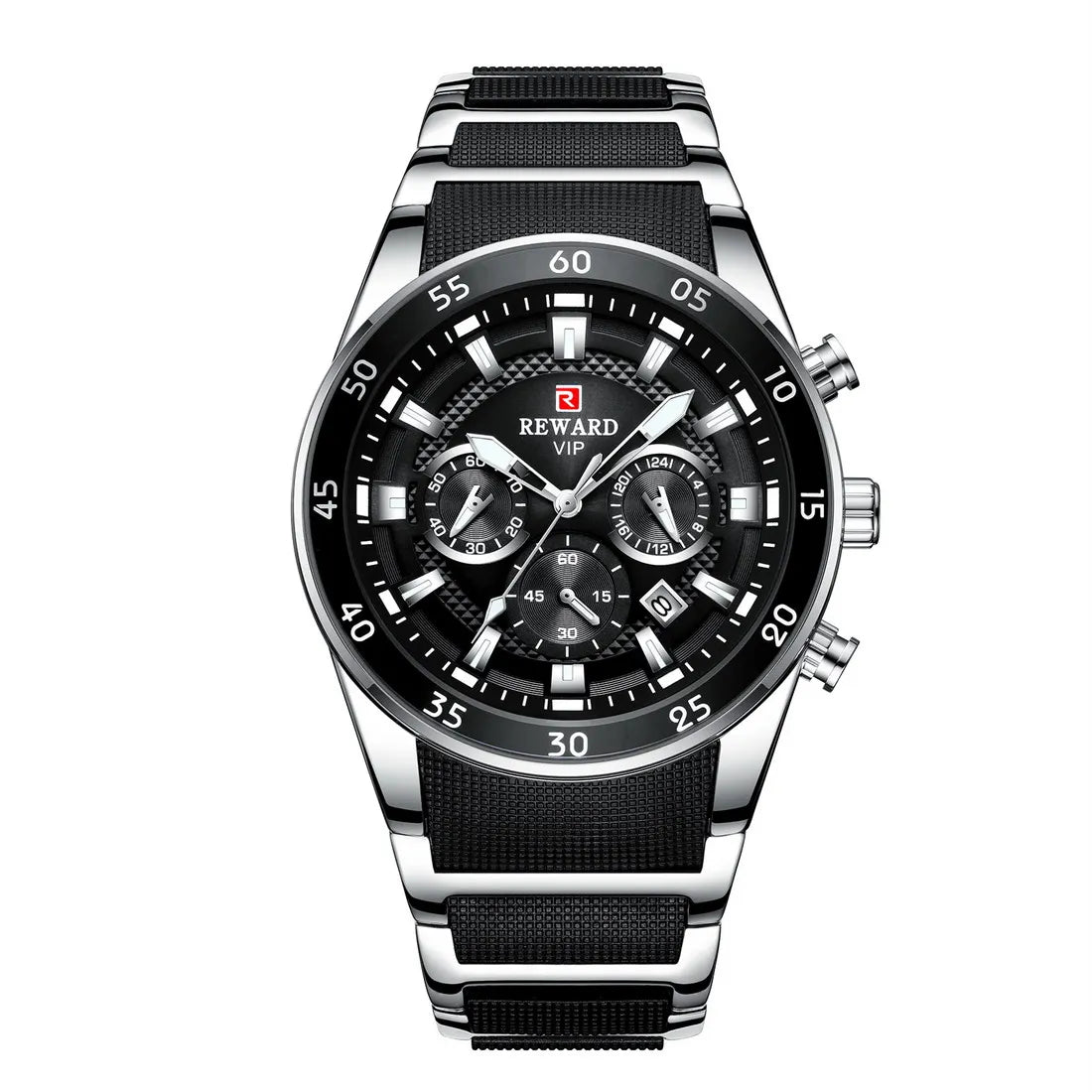 REWARD Big Dial Mens Watches Top Luxury Brand Sport Waterproof Watch Men Chronograph Quartz Clock Automatic Date WristWatches