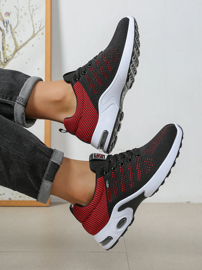 Zapatillas de hombre de moda, supertranspirables, con cordones para running - Antideslizantes, duraderas y con comodidad acolchada - Zapatillas de moda para hombre