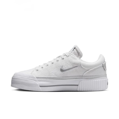 Nike Court Legacy Lift Height-Enhancing Sole Design Comfortable Anti-Slip Cushioning Durable Athletic Shoes  FZ2606-100