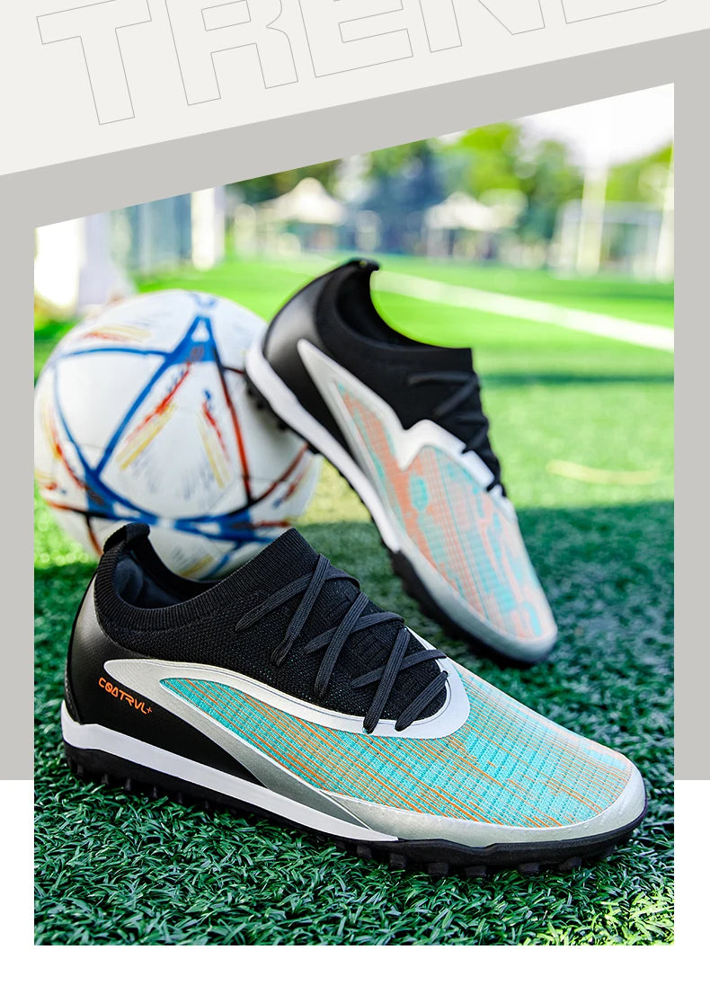 New Men's Football Boots Non-Slip Soccer Shoes Sport Outdoor Cleats Breathable Adult Long Spikes Training Boys Match Comfortable