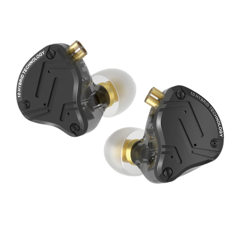 Auriculares intrauditivos con cable KZ ZS10 Pro X HiFi con graves de monitorización, cable desmontable y micrófono