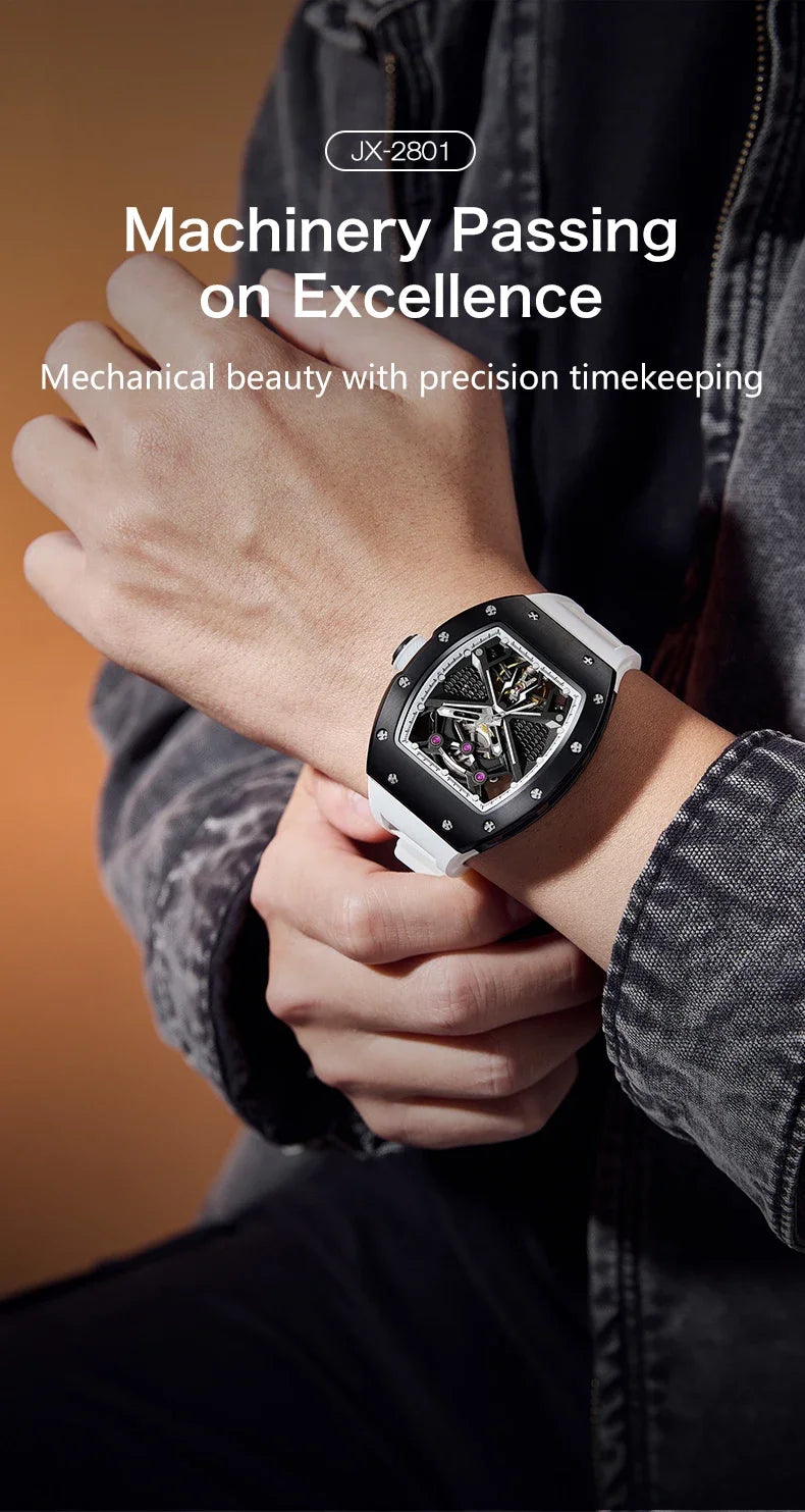 TAKE THE CHANCE Model 5 с автоматичен механизъм RMI White Label висок клас ръчен часовник колекционерски подарък за любител на часовници
