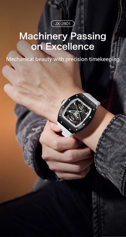 TAKE THE CHANCE Model 5 с автоматичен механизъм RMI White Label висок клас ръчен часовник колекционерски подарък за любител на часовници