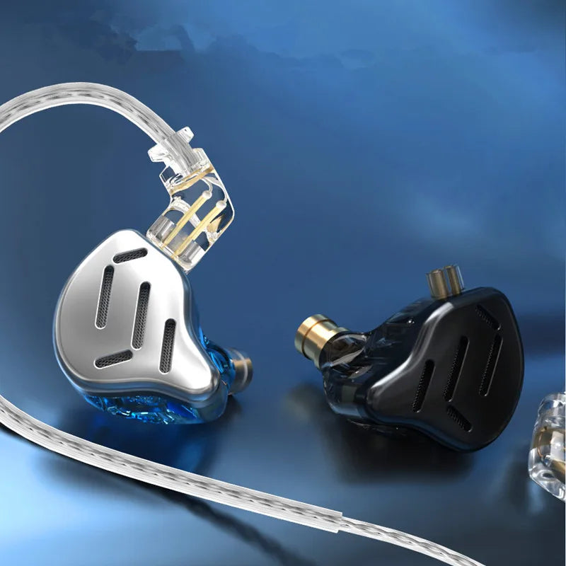 KZ ZAX 7BA+1DD Hybrid In-Ear Earphones – 16 Drivers HiFi Wired IEM Earbuds with Detachable Cable & Microphone