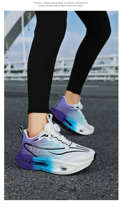 Zapatillas de running para hombre y mujer, transpirables, deportivas de competición, con amortiguación de carbono, ligeras, para jogging y entrenamiento masculino