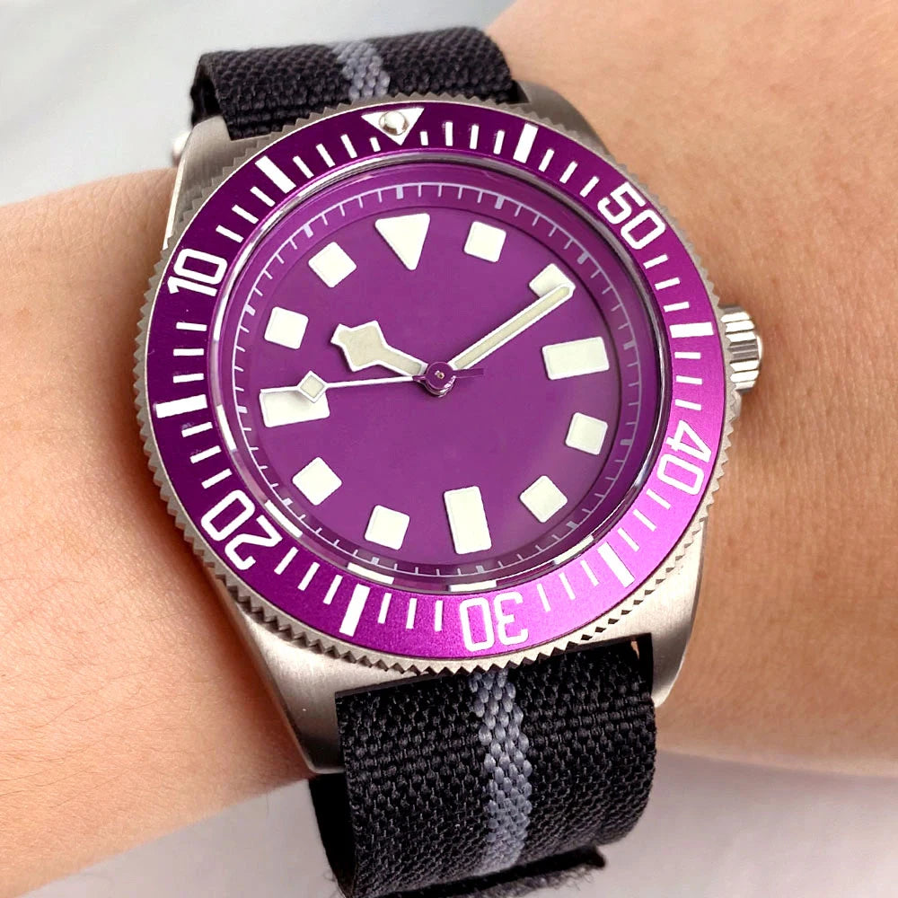 Titanium Case Tandorio 42mm Retro FXD NH35 PT5000 Mechanical Men Watch Sapphire 200M Diver Watches Luminous Montres hommes