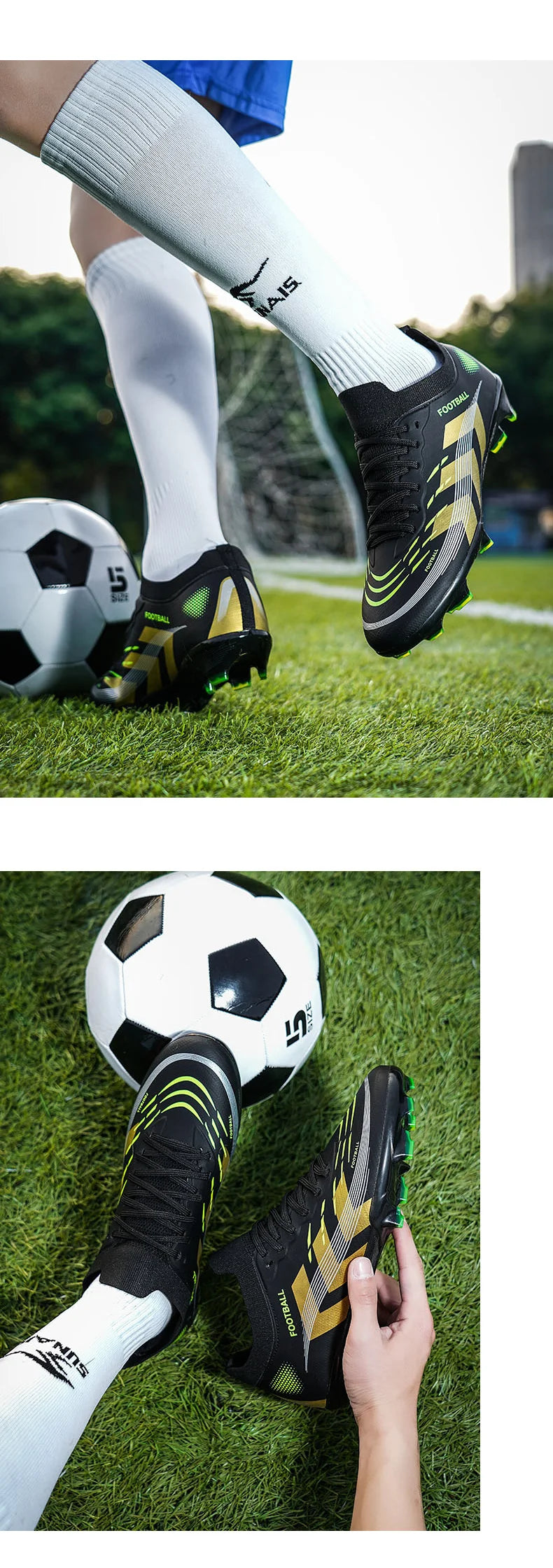 New Men Football Boots Professional Cleats Futsal Match Soccer Shoes Hot Sale TF/FG Unisex Ultralight Sneakers High-quality