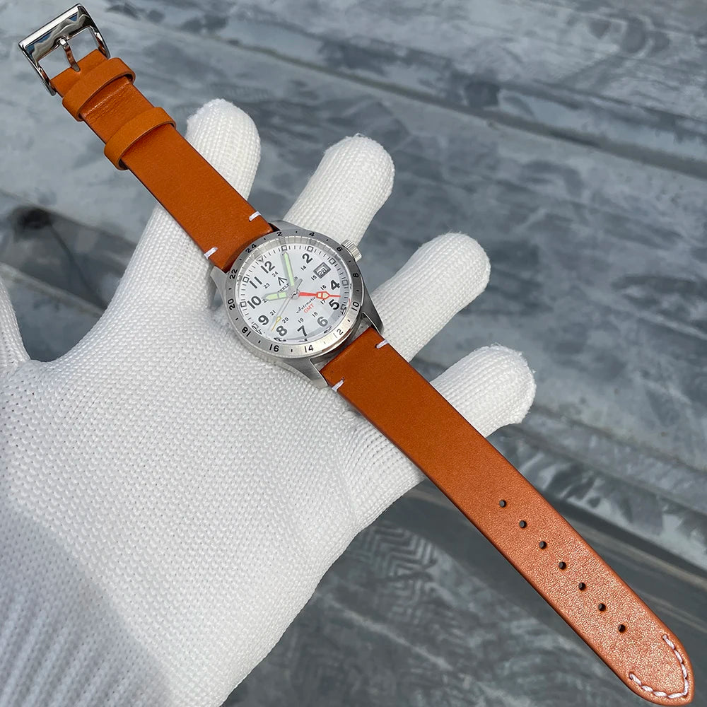 Relógio de pulso mecânico STEELFLIER Official SF792 GMT, movimento NH34, luminescência Super BGW9 C3, resistente à água até 200M, relógio de mergulho de luxo para homem