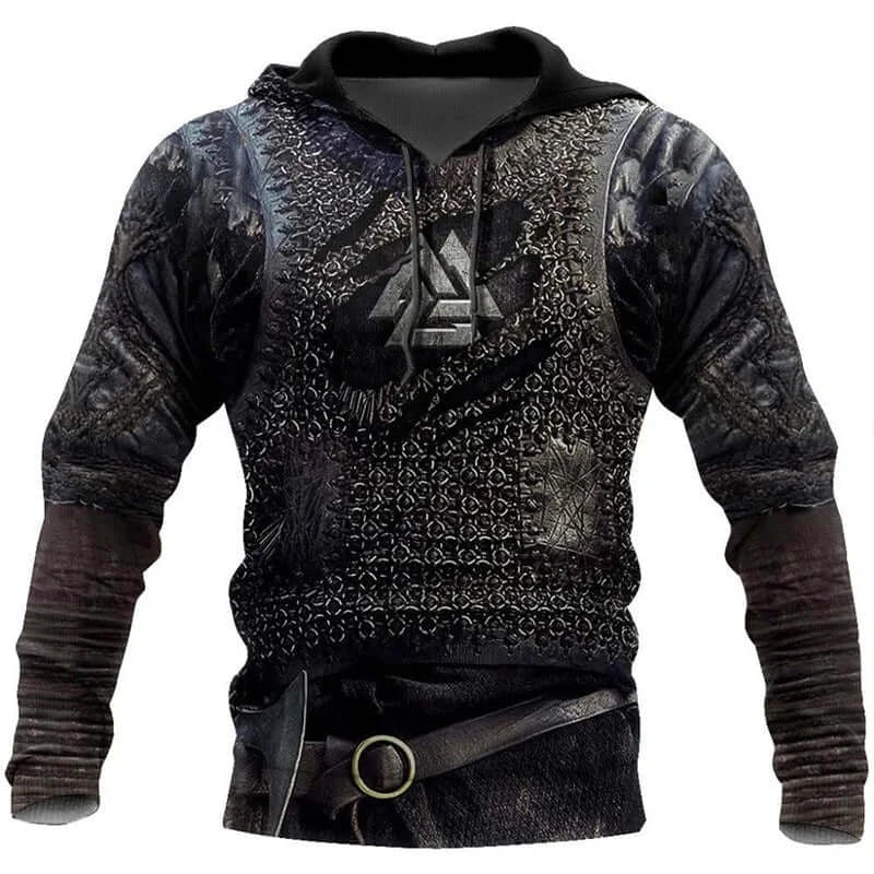 2024 Mens Hoodies Eagle Tattoo Pattern Vikings 3D Printed Fashion Casual Harajuku Hip Hop Autumn And Winter Oversized Sudaderas, Produit gaming premium Fraquane, produits de luxe