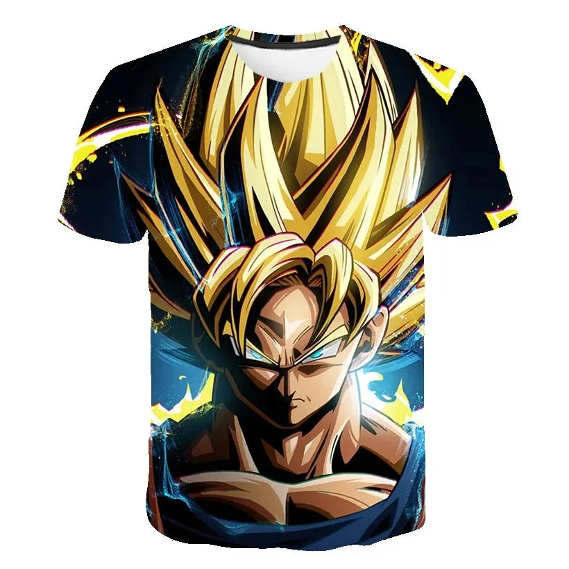 T-shirts pour hommes T-shirt Dragon Ball Z Vêtements pour garçons Vêtements pour enfants T-shirt d'été à manches courtes pour enfants T-shirt à motif de dessin animé pour bébés garçons
