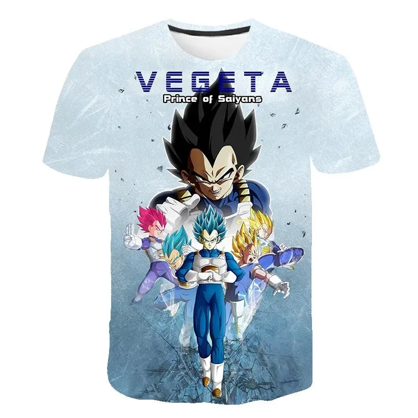 T-shirts pour hommes T-shirt Dragon Ball Z Vêtements pour garçons Vêtements pour enfants T-shirt d'été à manches courtes pour enfants T-shirt à motif de dessin animé pour bébés garçons