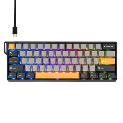 Teclado mecánico con cable AULA WIN60 HE/WIN60 HE MAX 60% con estructura tray-mount hot-swap e interruptores magnéticos Hall Effect
