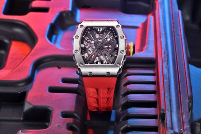 Orologio da uomo PAGANI DESIGN 2026 New al quarzo, movimento VH65, quadrante scheletrato, impermeabile 100M, sportivo rettangolare, vetro zaffiro