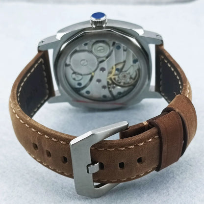 46mm Men's Watch Manual Winding Seagull ST3600 Movement Sapphire Glass Waterproof 316L Stainless Steels Custom Watch