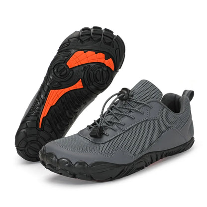 Zapatillas de senderismo para hombre, sin cordones, transpirables, para deportes al aire libre, escalada, trekking y running; antideslizantes, cómodas, calzado informal de jogging para hombre