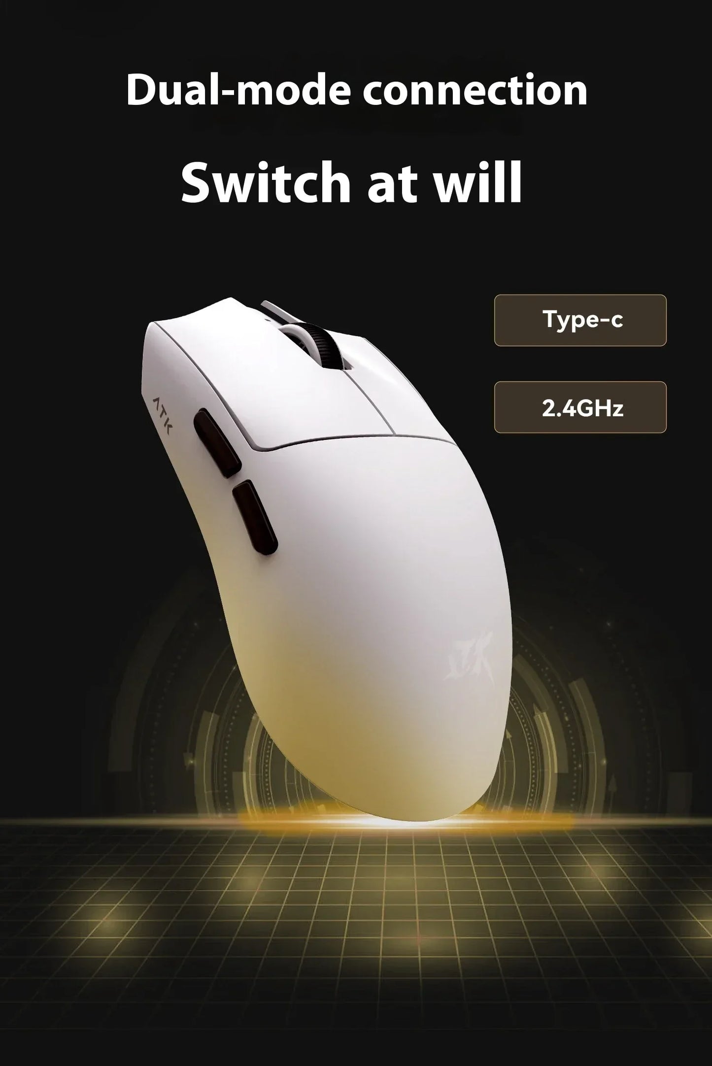 Ratón gaming inalámbrico ATK Blazing Sky X1/X1V2 8K de baja latencia, ligero para FPS, Liekong E-sports, accesorios personalizados para PC