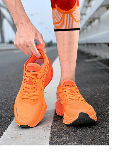 Zapatillas de running nuevas con placa de carbono para maratón, deportivas para hombre, transpirables y ligeras, zapatillas deportivas cómodas antideslizantes para mujer, estilo casual