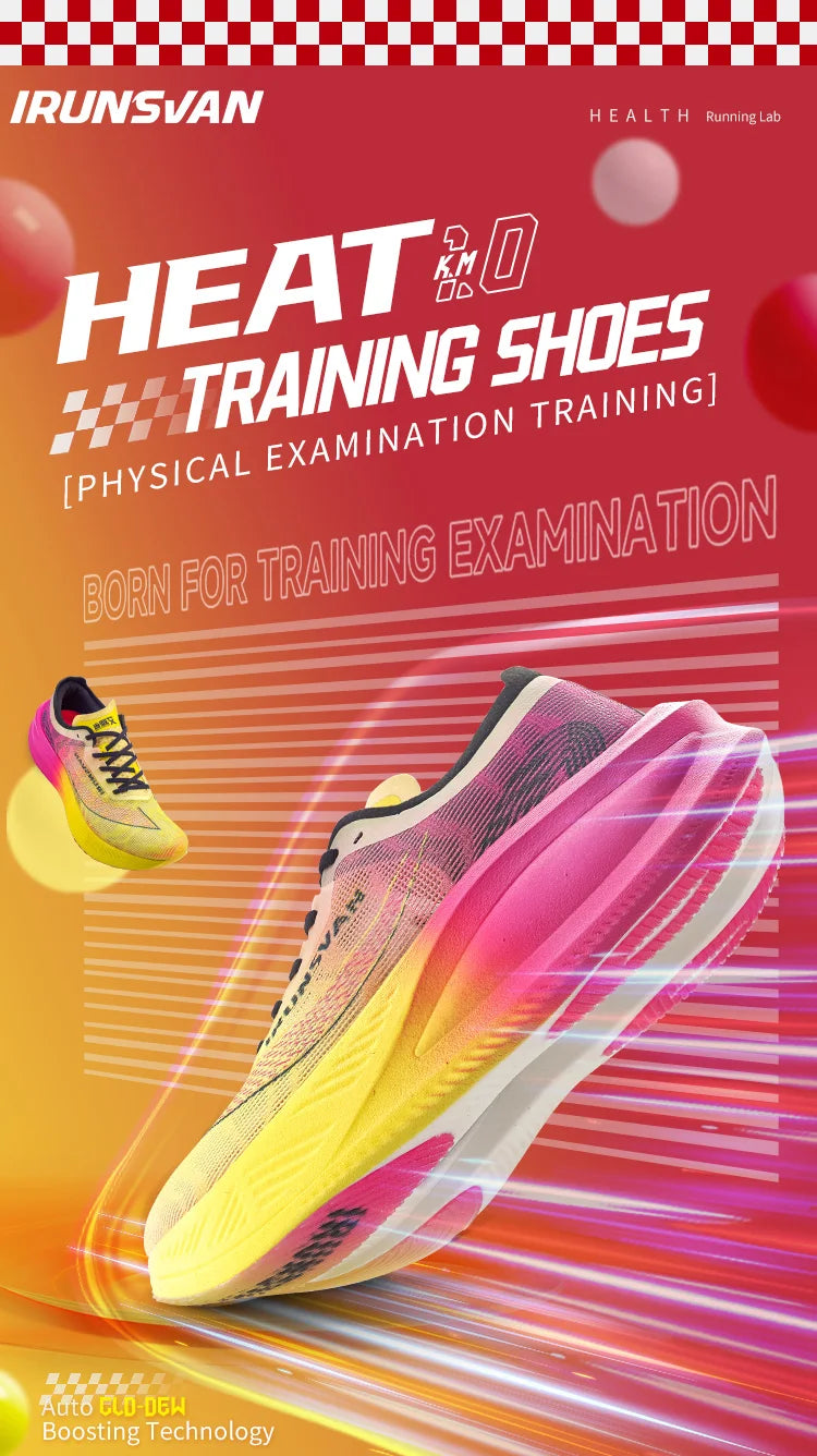 IRUNSVAN Men Professional Marathon Running Shoes Nylon Carbon Plate Road Sports Shoes Lightweight Women Trainers Sport Sneakers