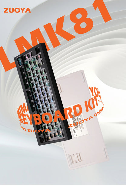 Kit de teclado mecánico ZUOYA GMK81 hot-swappable Bluetooth 2.4G inalámbrico con retroiluminación RGB, estructura gasket y soporte para