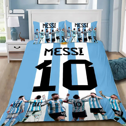 Set copripiumino con federa Football Star M-messis, biancheria da letto per adulti, ragazzi e ragazze, decorazione per camera da letto, bambini, letto singolo, matrimoniale, grande dimensione