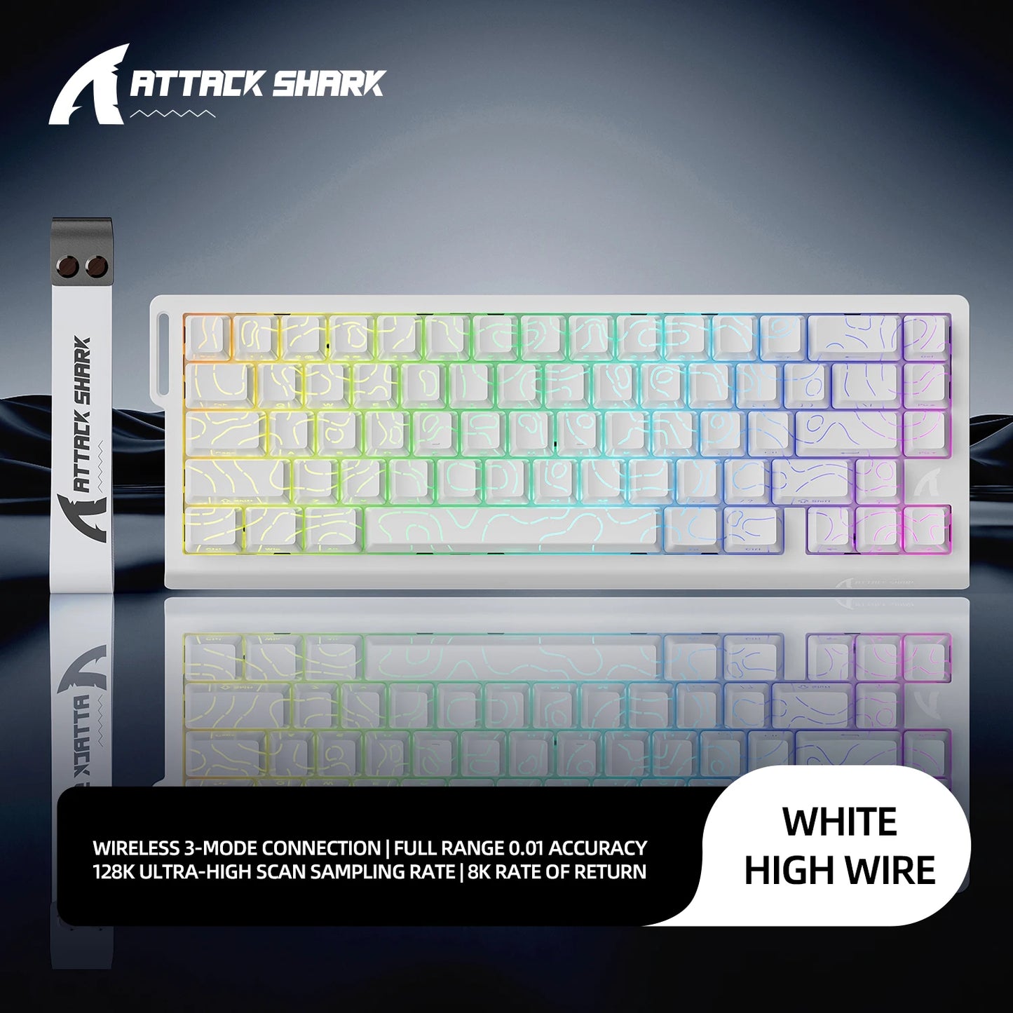 Teclado gaming magnético ATTACK SHARK X68HE X68PRO HE y FREEWOLF F68 con cable F68Pro inalámbrico para gaming profesional, activación rápida de 0.01mm