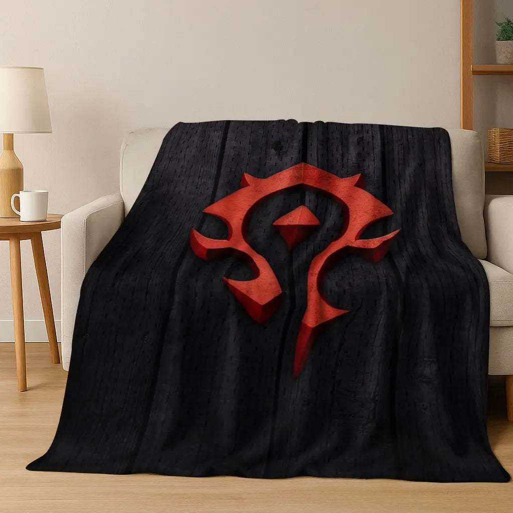 Flanelová deka WOW World of Warcraft Arthas Demon Illidan Sylvanas, útulná měkká přikrývka pro domácnost, ložnici, postel, pohovku, přehoz nebo dárek
