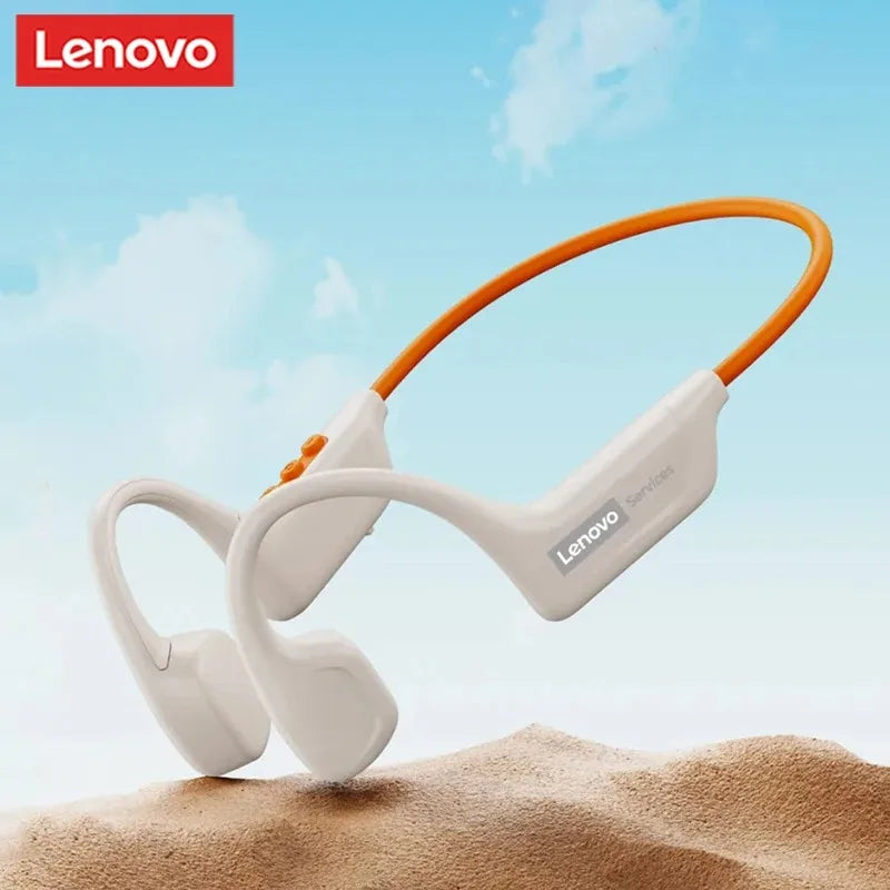 Choice Lenovo S102 Écouteurs sportifs sans fil à conduction osseuse, étanches IPX6, pour le cyclisme et le fitness, Bluetooth V6.0