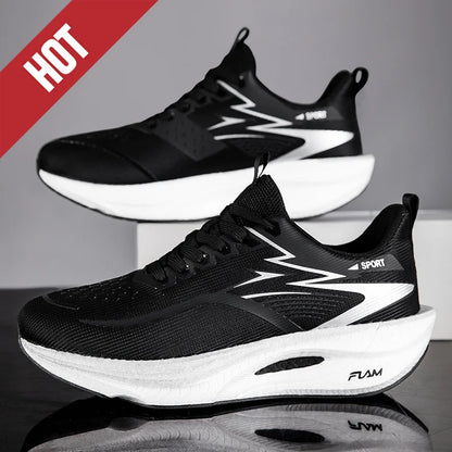 Zapatillas de running nuevas con placa de carbono para maratón, deportivas para hombre, transpirables y ligeras, zapatillas deportivas cómodas antideslizantes para mujer, estilo casual