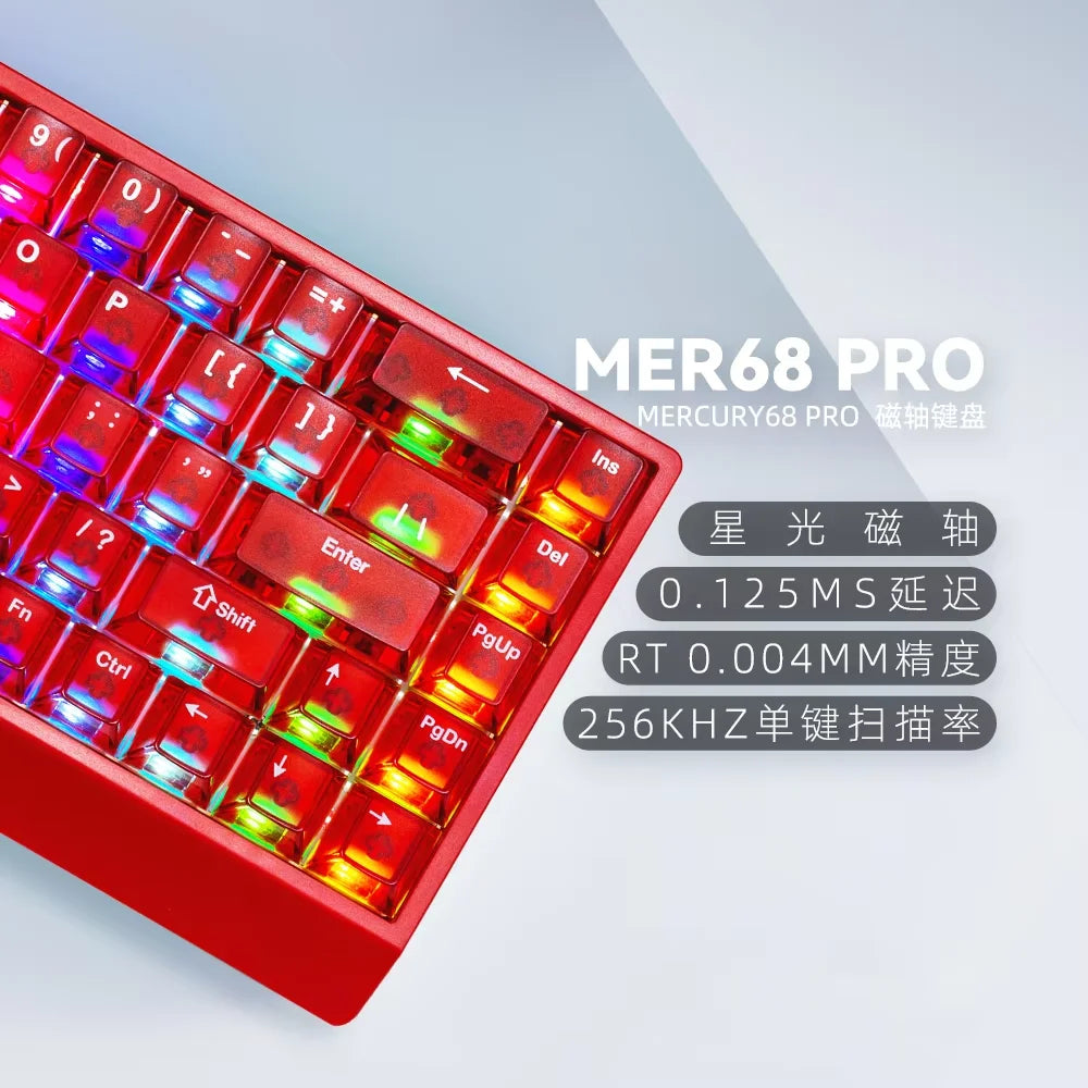 Tastiera meccanica IROK Carotmas Mercury68 con switch magnetici 8K, 68 tasti, RT 0.004mm, bassa latenza, gaming cablata personalizzata per PC, ideale come regalo