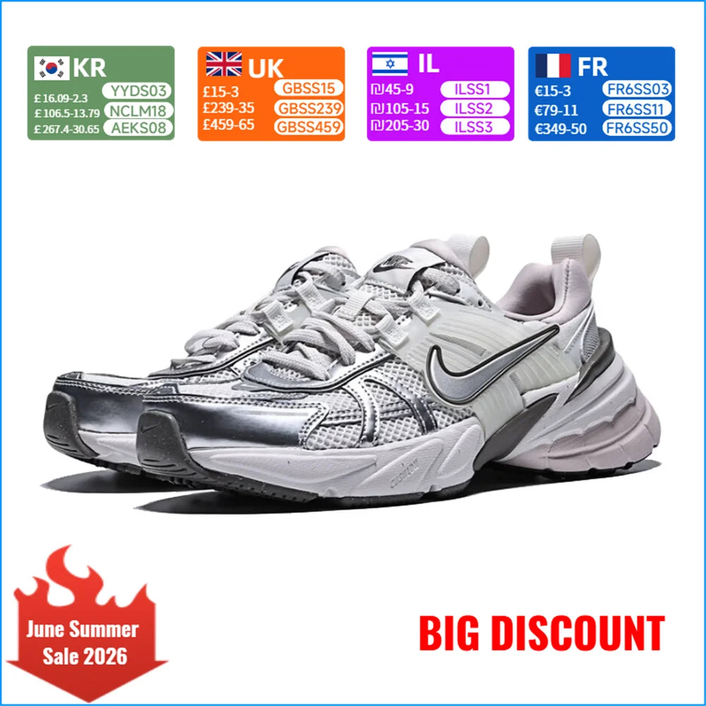 Nike V2K RUN Women's Shoes Anti-Slip, Durable, Cushioned Running Shoes Training/Running Shoes FD0736-010