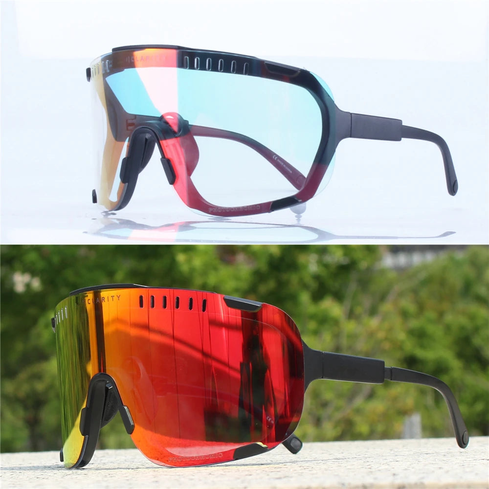 Lunettes de soleil photochromiques DEVOURS pour le cyclisme, hommes et femmes, sport, VTT, vélo, lunettes MTB, changement de couleur