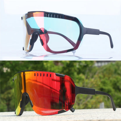 Lunettes de soleil photochromiques DEVOURS pour le cyclisme, hommes et femmes, sport, VTT, vélo, lunettes MTB, changement de couleur