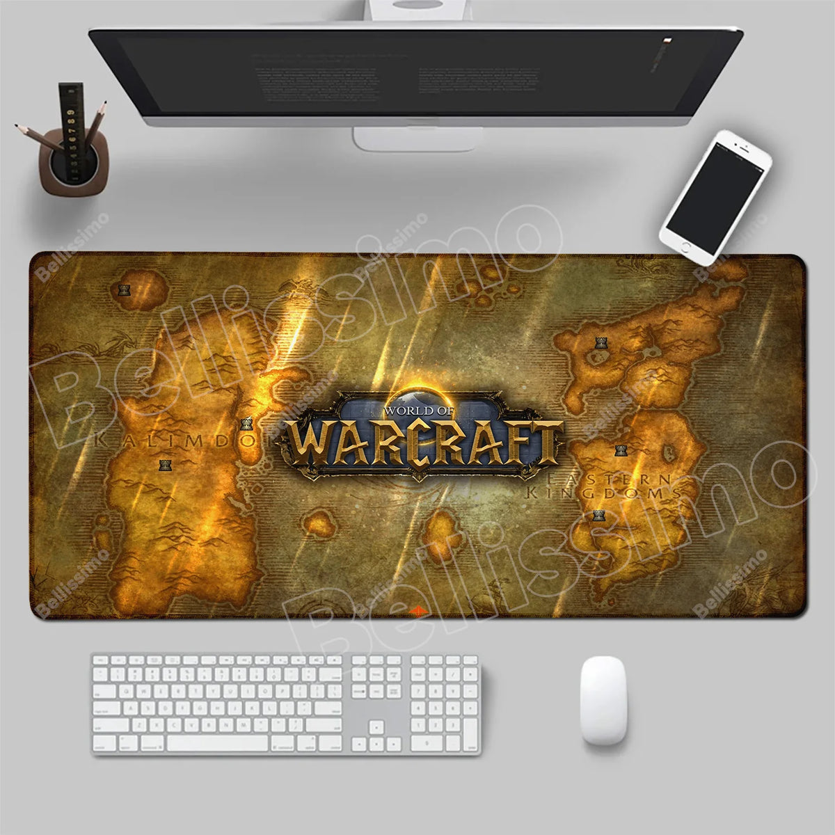 World Of Warcraft 90x40 stor gaming-musemåtte til spilbord, Csgo, naturgummimåtte, Grande Gamer, XXL computermusemåtte