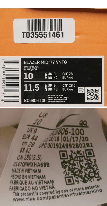 Nike Official Authentic BLAZER MID '77 muške i ženske ležerne udobne tenisice BQ6806-100