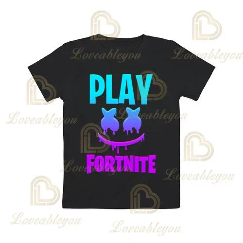 Boys Girls Cartoon T-shirt Fortnite T-shirt Battle Royale 3D 3 to 14 Years Victory Royale Game Kids Tops Teen Clothes