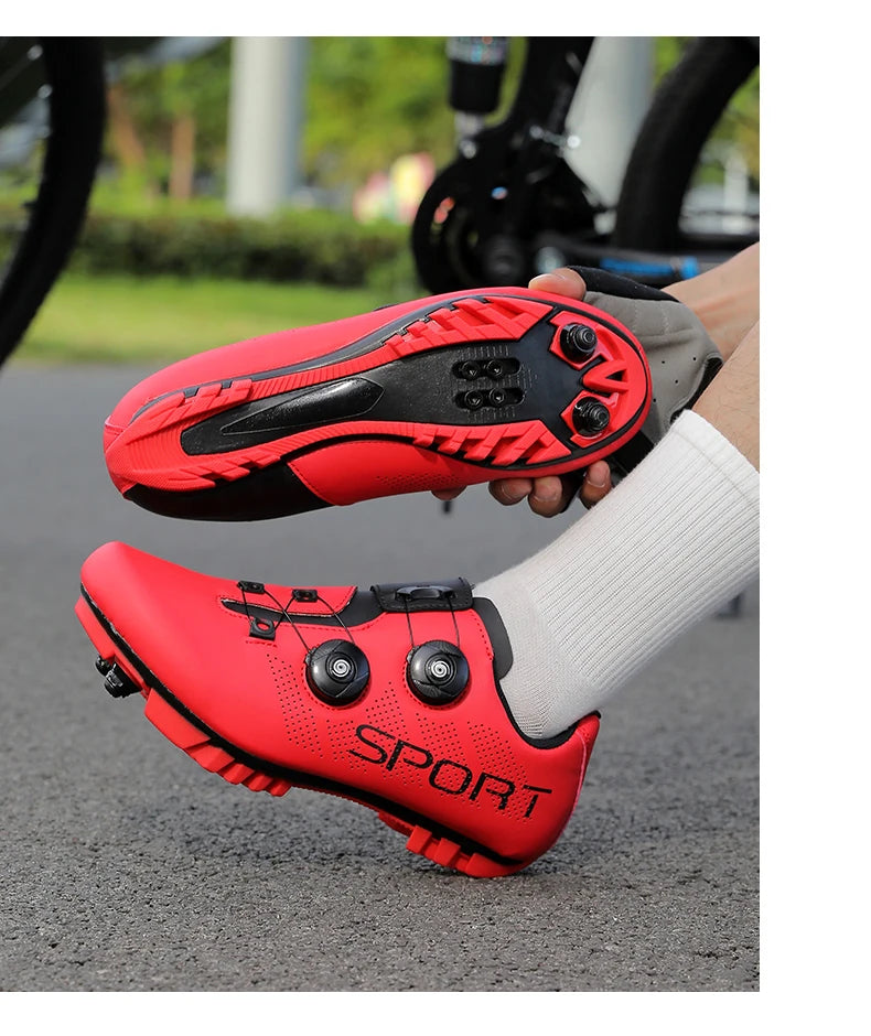 Zapatillas de ciclismo ultraligeras, transpirables y ligeras, con suelas rígidas compatibles con SPD para entrenamiento y competición en bicicleta de carretera y montaña