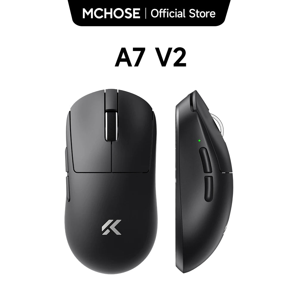 MCHOSE A7 V2 Lightweight Wireless Gaming Mouse, PAW3950 Sensor, Dual 8000Hz Polling Rate, 42,000 DPI Esports Gaming Mouse for PC & Office