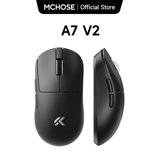 MCHOSE A7 V2 Lightweight Wireless Gaming Mouse, PAW3950 Sensor, Dual 8000Hz Polling Rate, 42,000 DPI Esports Gaming Mouse for PC & Office