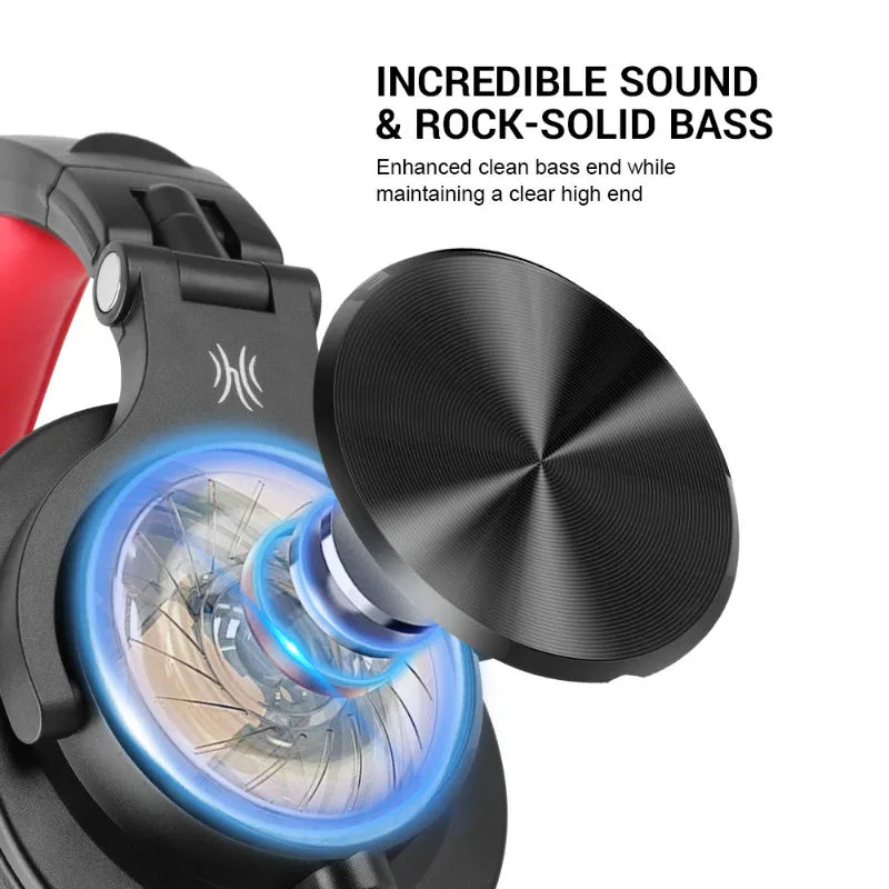 Auriculares de estudio DJ OneOdio con cable y micrófono – Drivers de 40mm, headset para mezcla y monitorización, gaming y grabación
